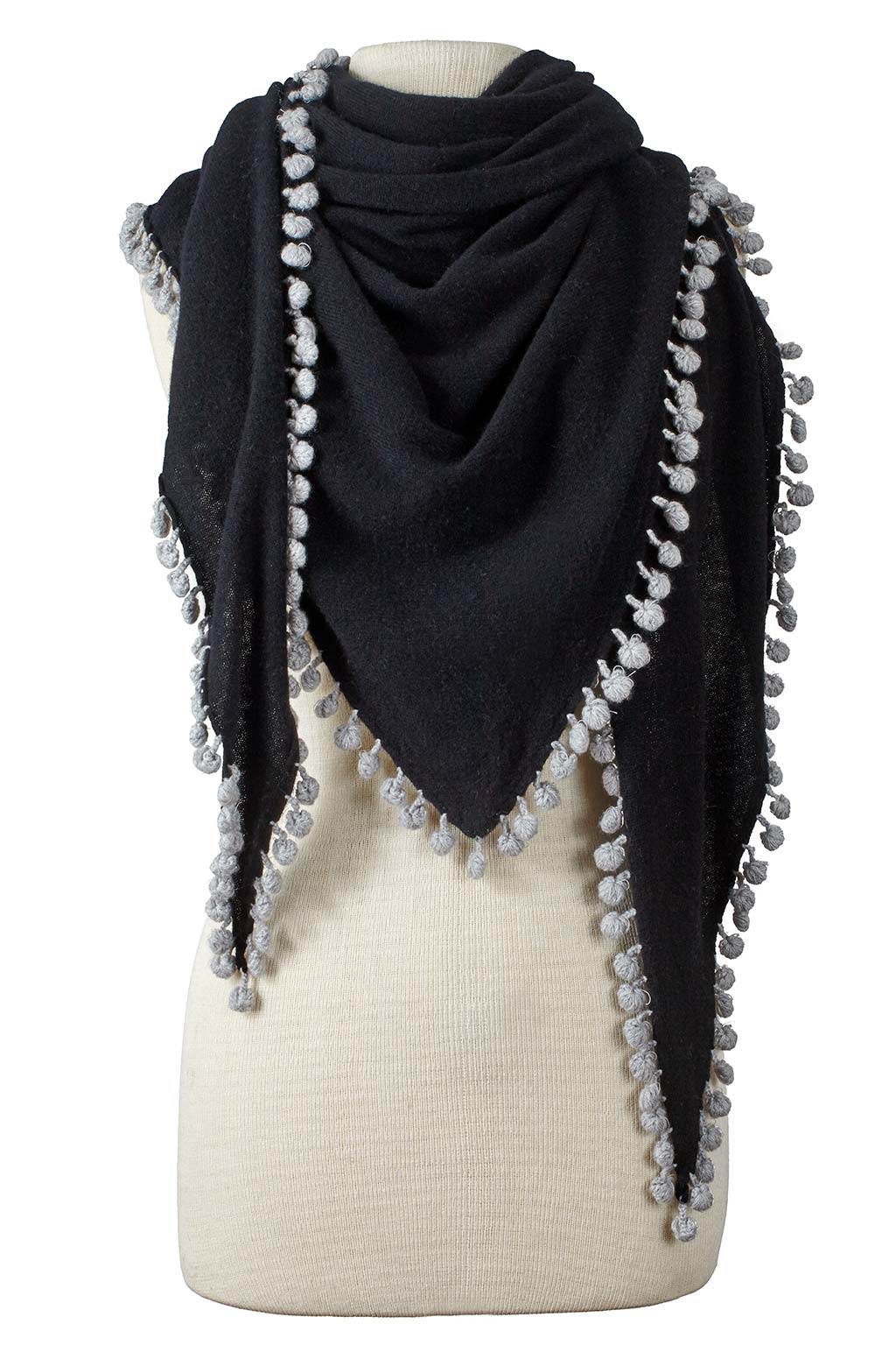 Alpine Cashmere Pom Pom Scarf