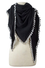 Alpine Cashmere Pom Pom Scarf