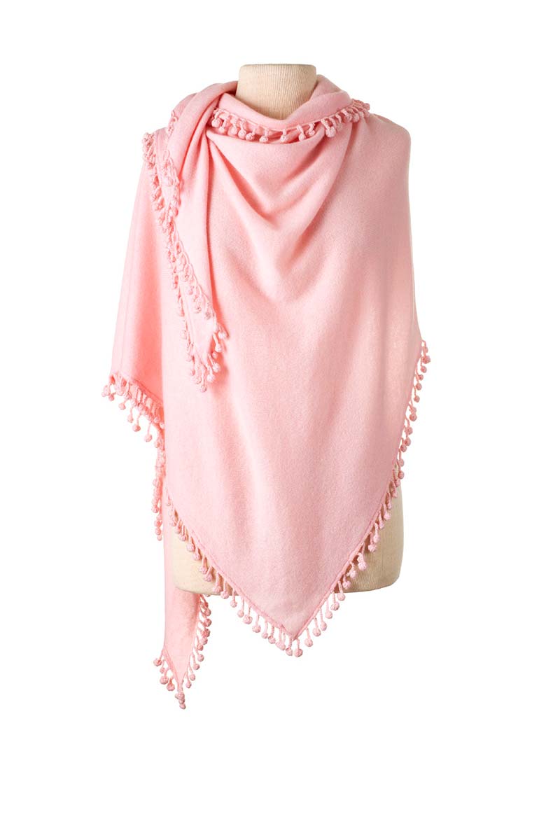 Alpine Cashmere Pom Pom Scarf