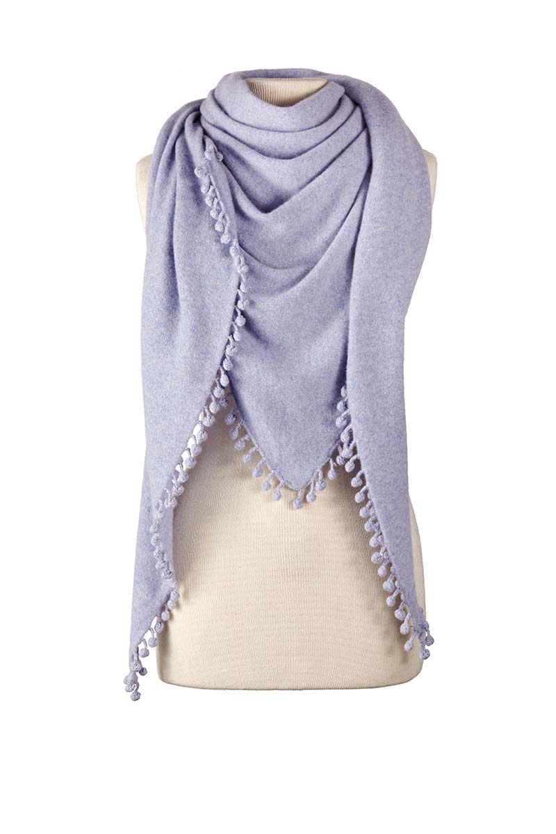 Alpine Cashmere Pom Pom Scarf