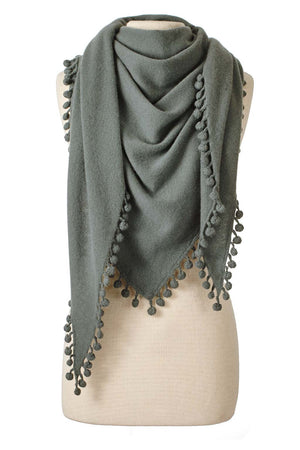 Alpine Cashmere Pom Pom Scarf