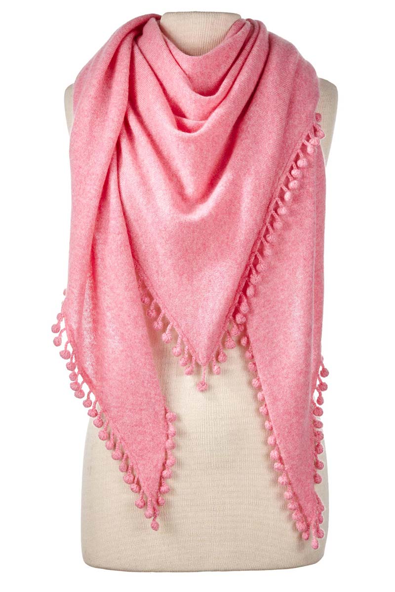 Alpine Cashmere Pom Pom Scarf