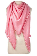Alpine Cashmere Pom Pom Scarf