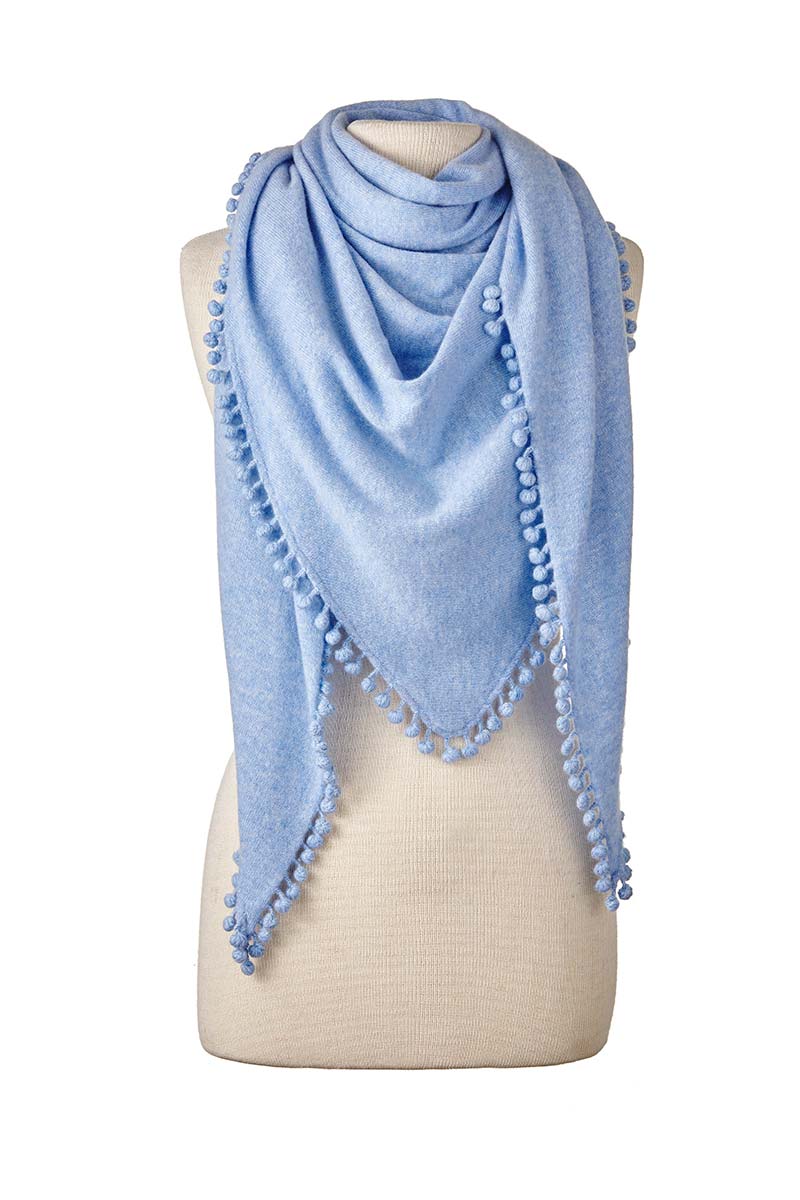 Alpine Cashmere Pom Pom Scarf