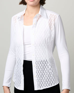 Edith Slim Shirt in Whites