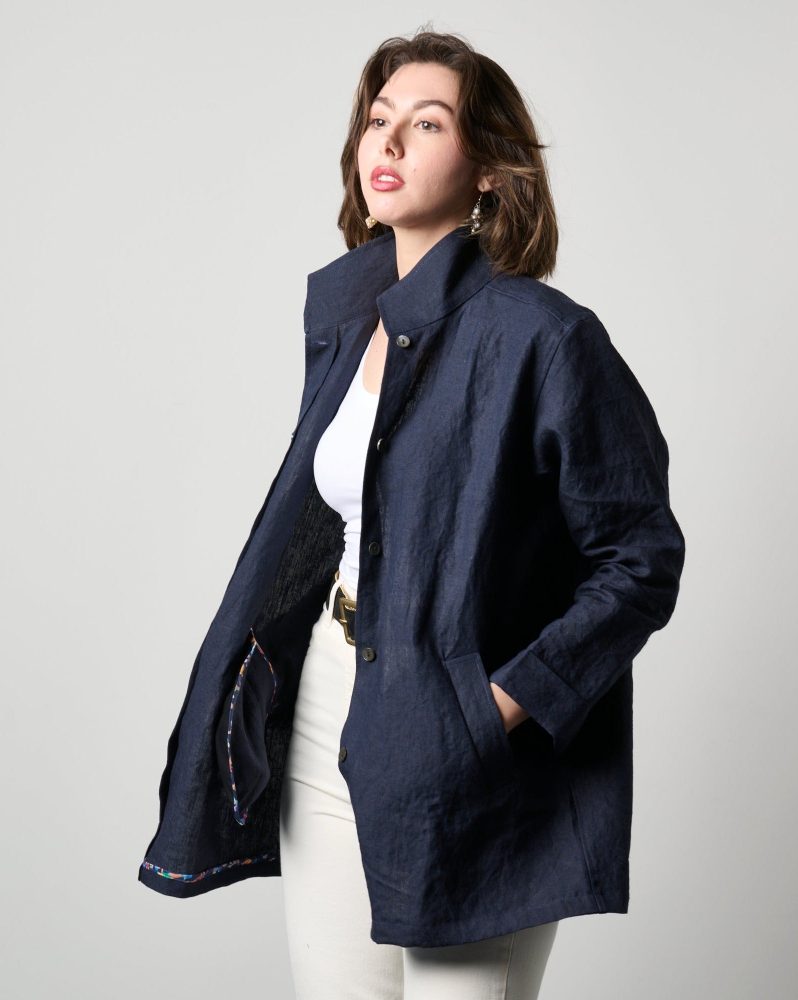 Oriana Jacket in Spring Linens