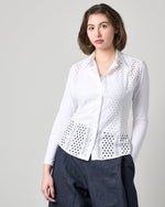 Edith Slim Shirt in Whites