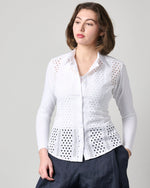 Edith Slim Shirt in Whites