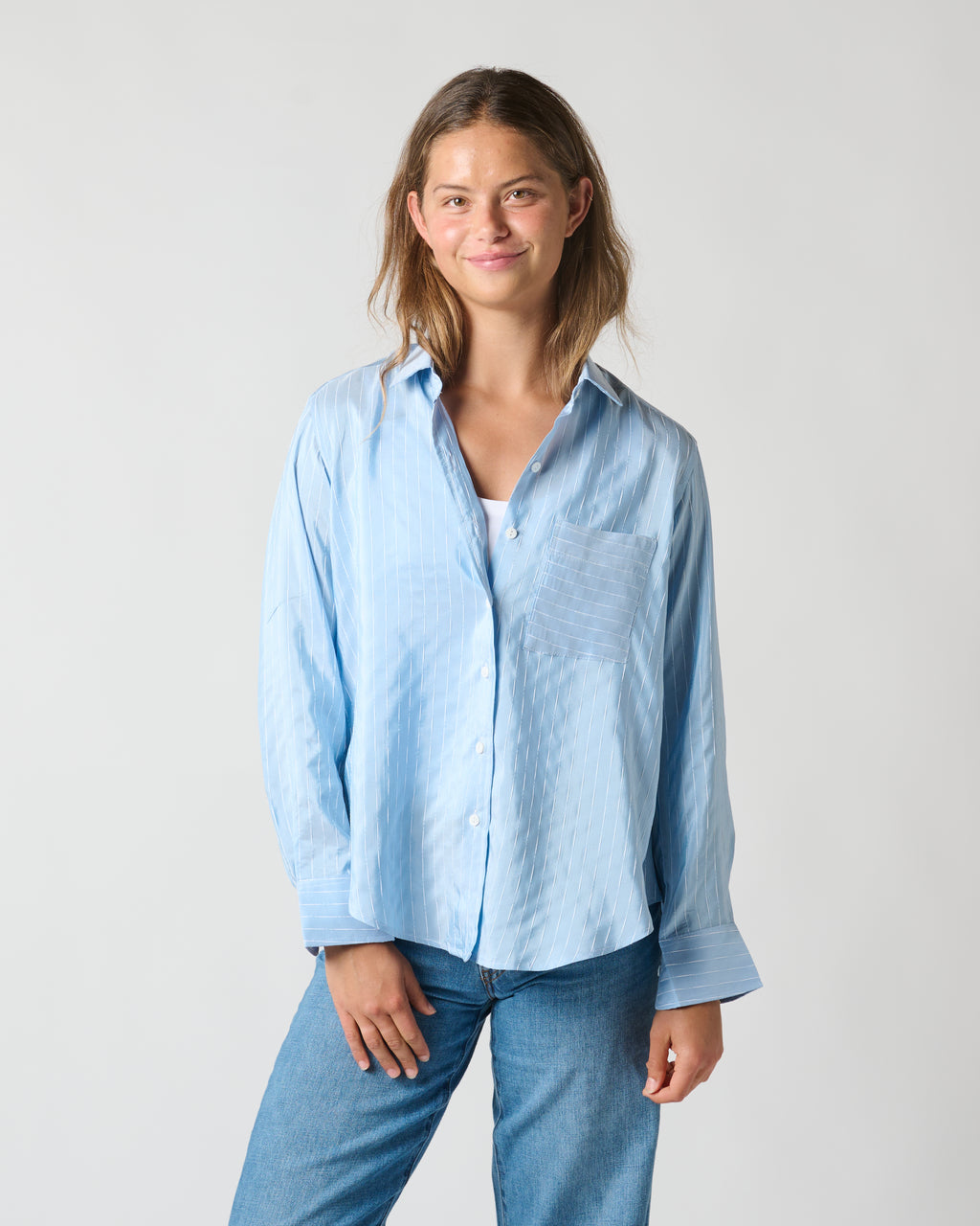 Luna cotton/silk stripe