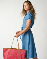 Claire Shirt Dress in Denim and Prints