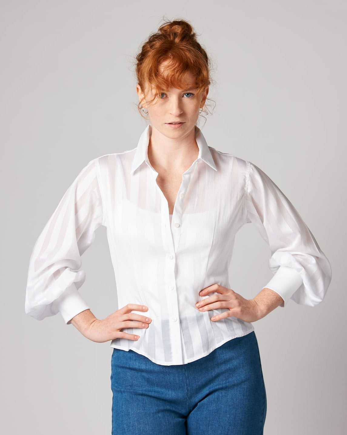 Mere Slim Shirt in Whites