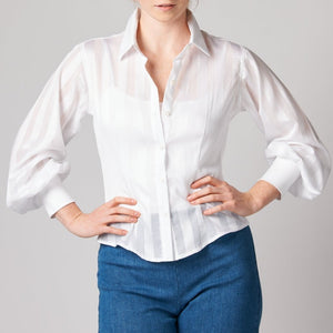 Mere Slim Shirt in Whites