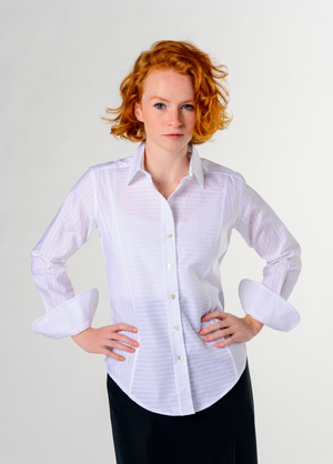 Hattie Shirt in White Cottons