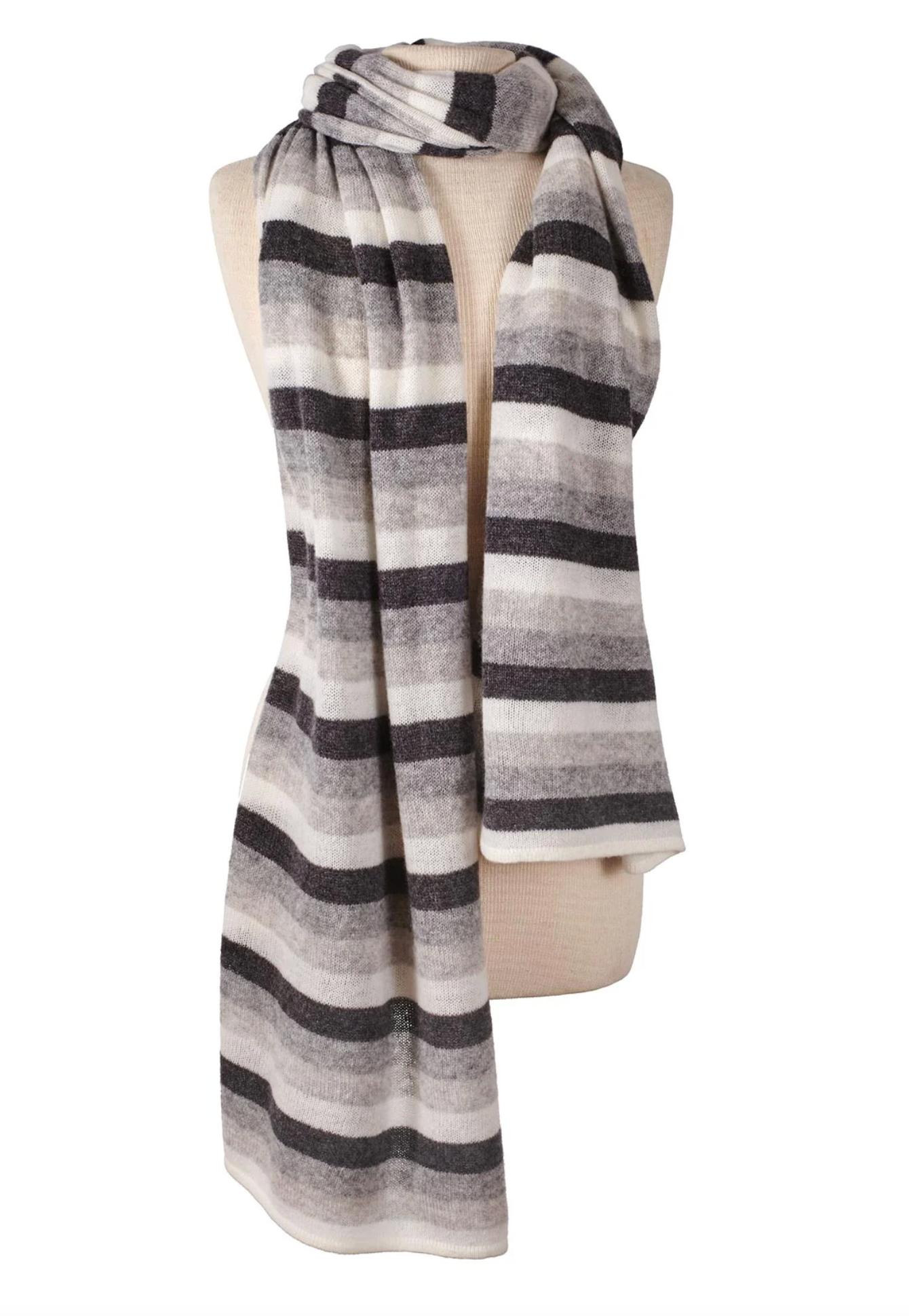 Cashmere Striped Winter Scarf from Alpine