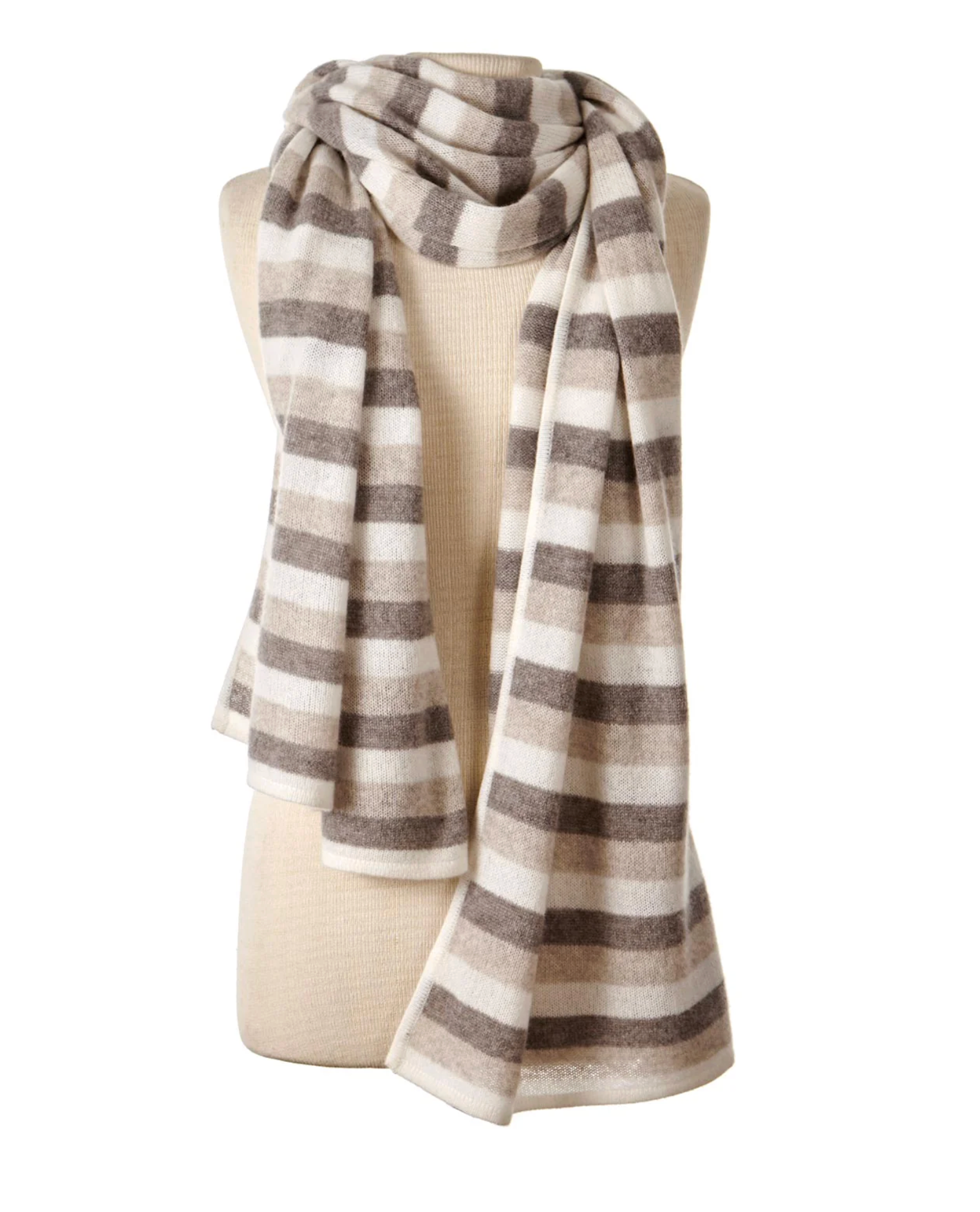 Cashmere Striped Winter Scarf from Alpine
