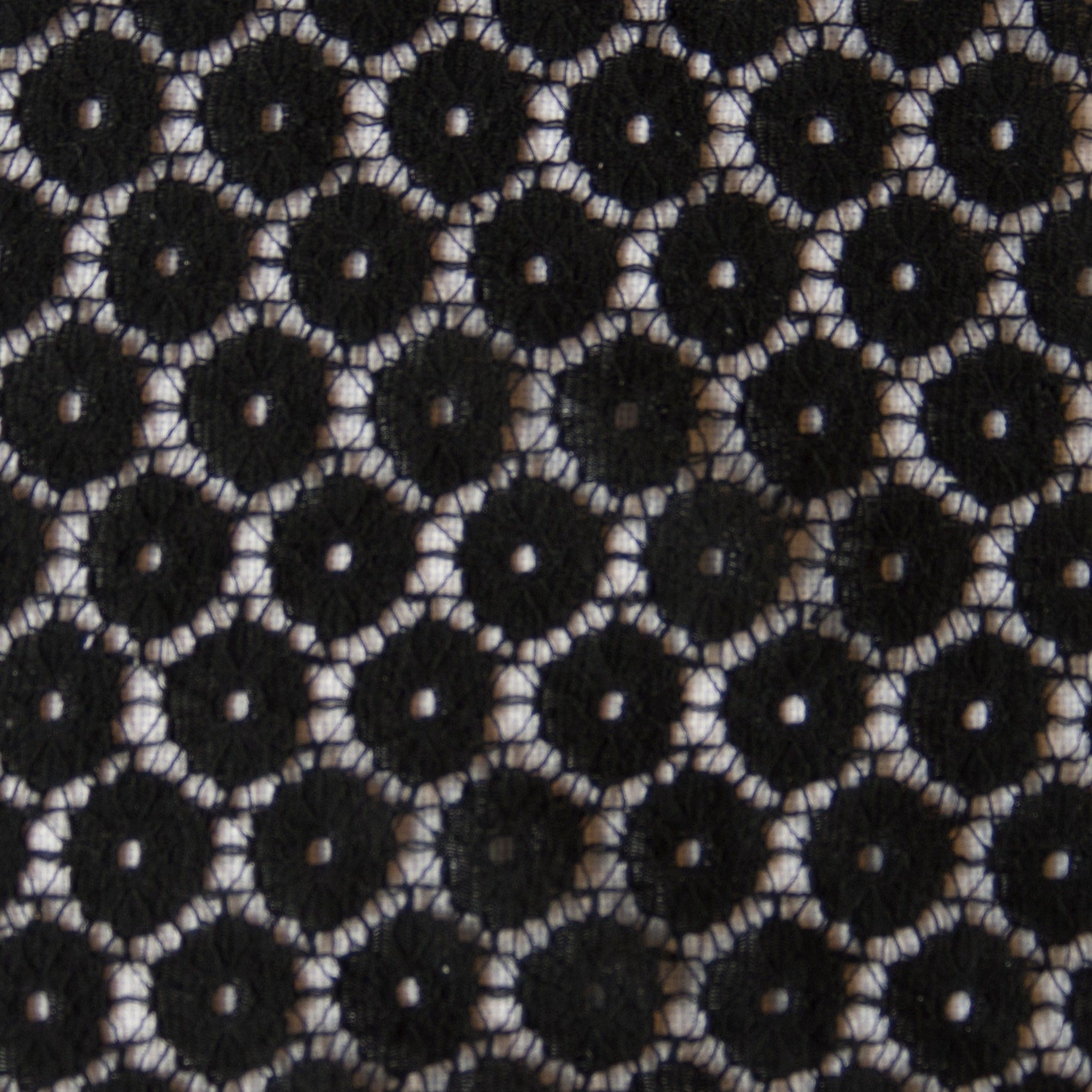 black cotton lace Fabric Swatch