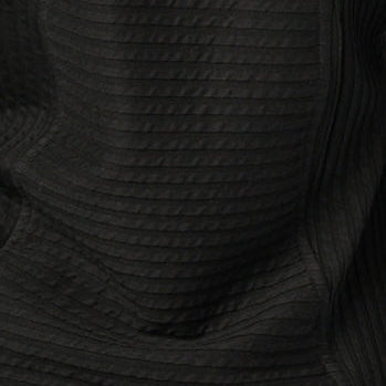 black double knit pleats Fabric Swatch