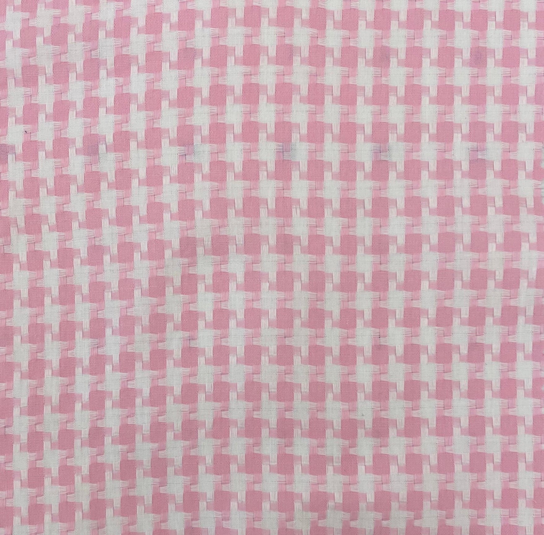 pink houndstooth Fabric Swatch