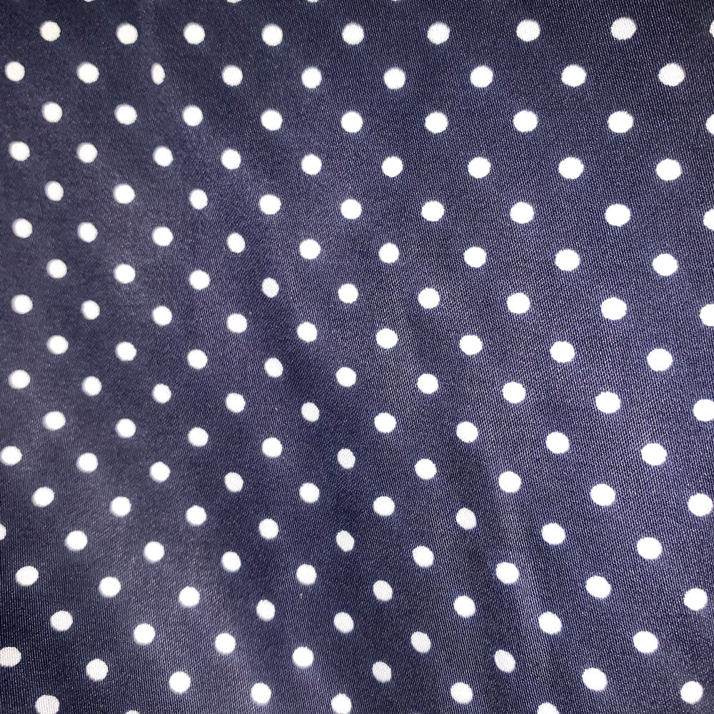white dot on navy Fabric Swatch