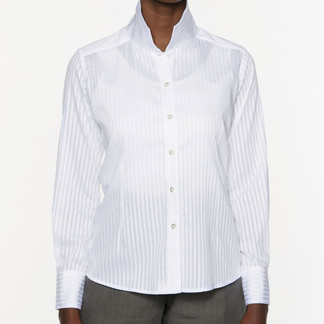 Kacey Shirt in White Cottons