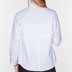 white cotton horizontal pique