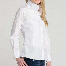 Kacey Shirt in White Cottons