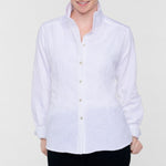 Kacey Shirt in White Cottons