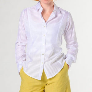 Hattie Shirt in White Cottons